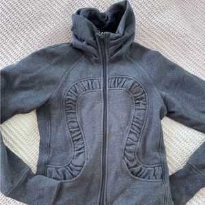 Lululemon Sparkly Grey Scuba Jacket Size 6
